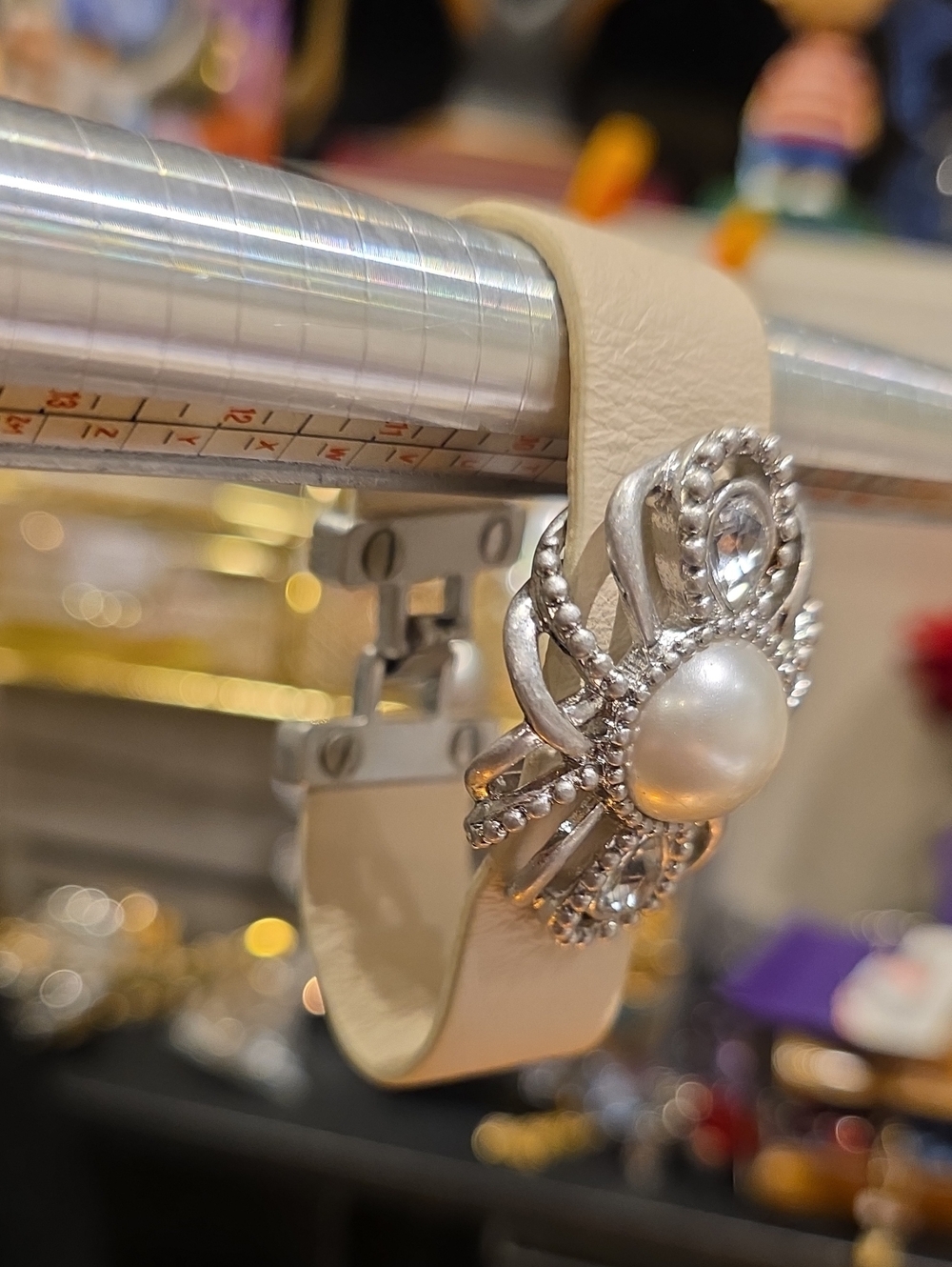 Lia Sophia Cream Bracelet with Pearl and Silver Accents